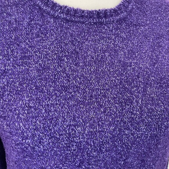 Talbots Long Sleeve Purple Soft Lightweight Crewneck  Sweater. Size L - Picture 4 of 7